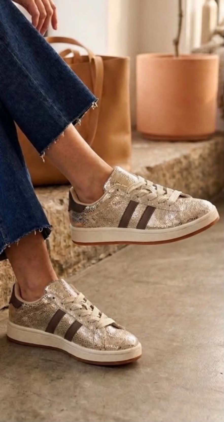 Gold and Brown Trainers Sizes 3-8