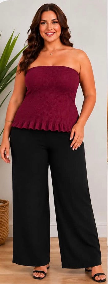 Coco Shirred Strapless Top