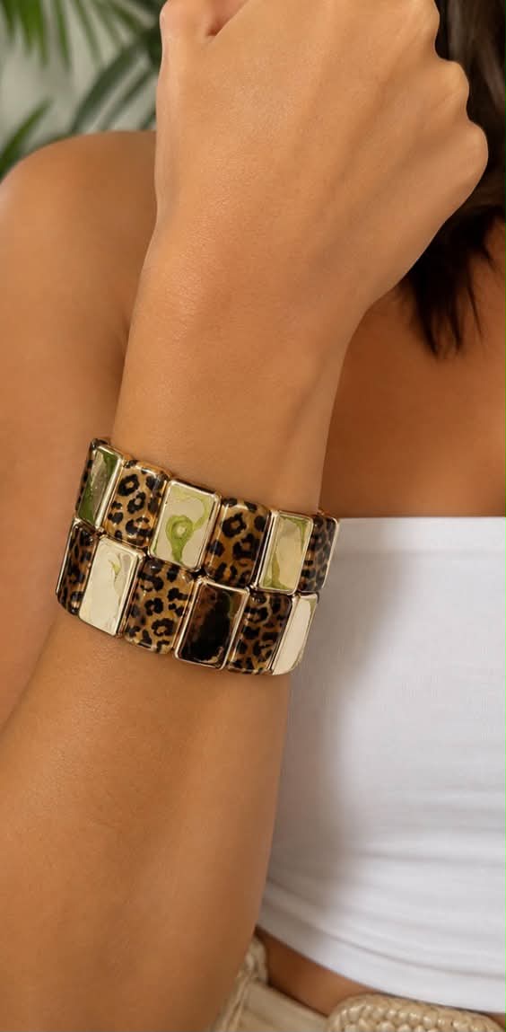 Chunky Leopard Bracelet
