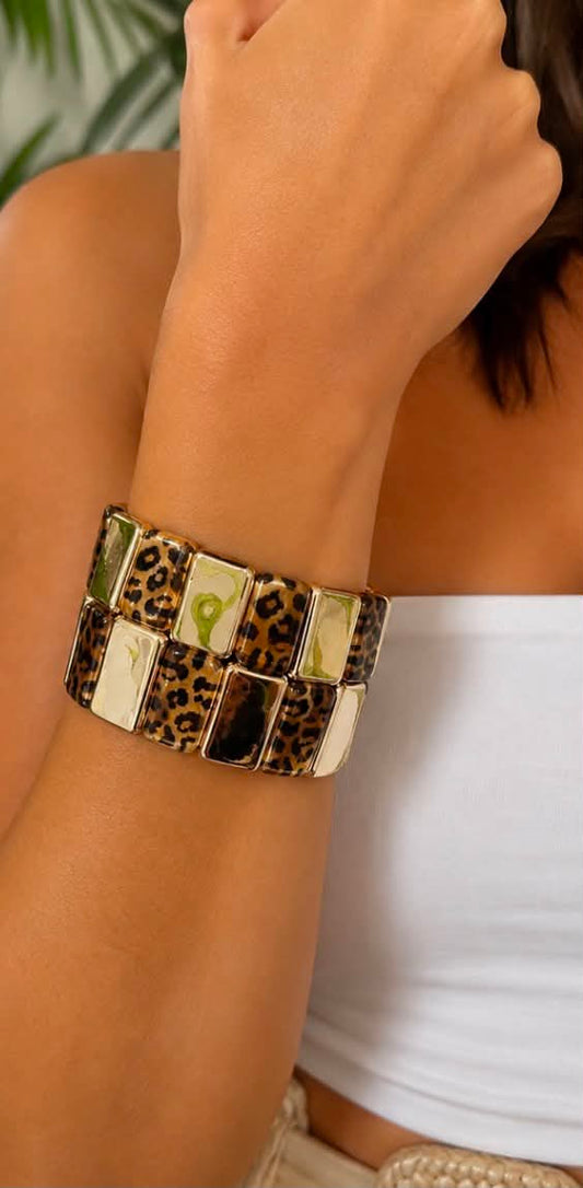 Chunky Leopard Bracelet