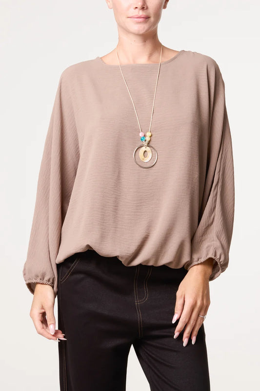 Aria Batwing Top Mocha