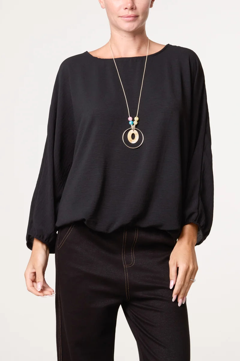Aria Batwing Top Black