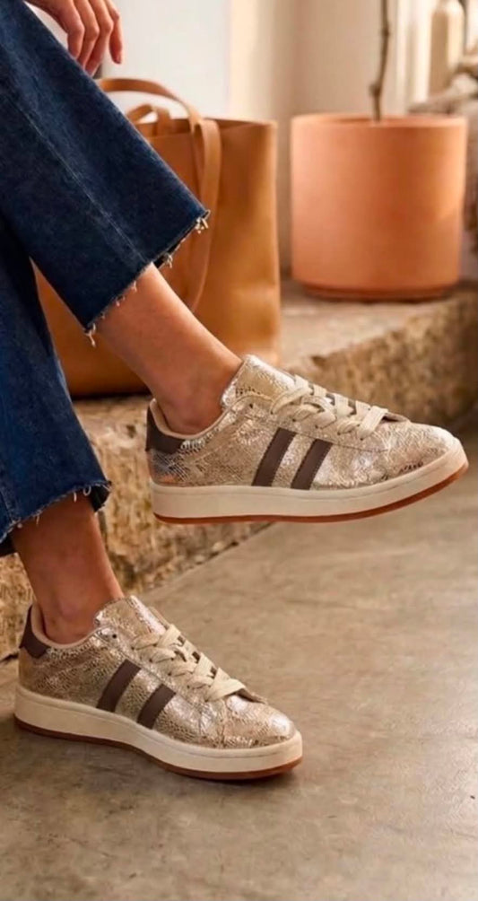 Gold and Brown Trainers Sizes 3-8